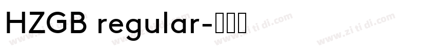 HZGB regular字体转换